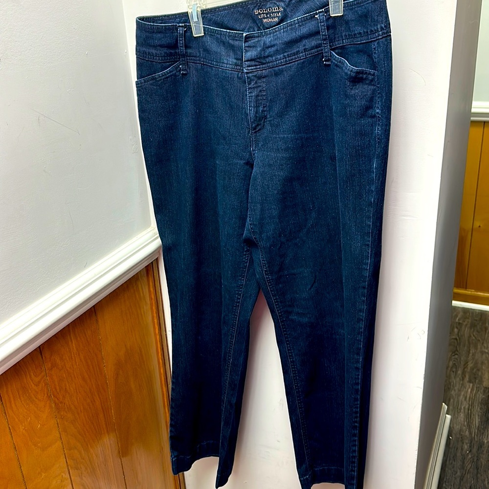 Ladies dressy jeans. Mid rise.